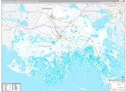 Houma-Thibodaux Wall Map Premium Style